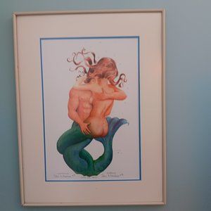Mermaid Print by Robert Klein framed